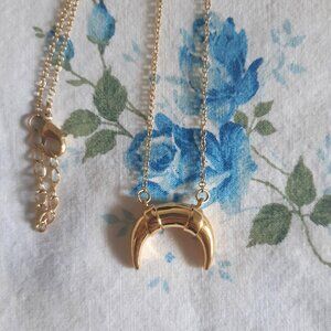 Gold-Plated Horn Necklace